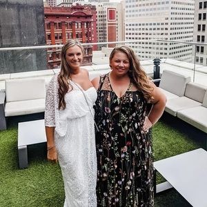 MAXI MESH EMBROIDERED DRESS